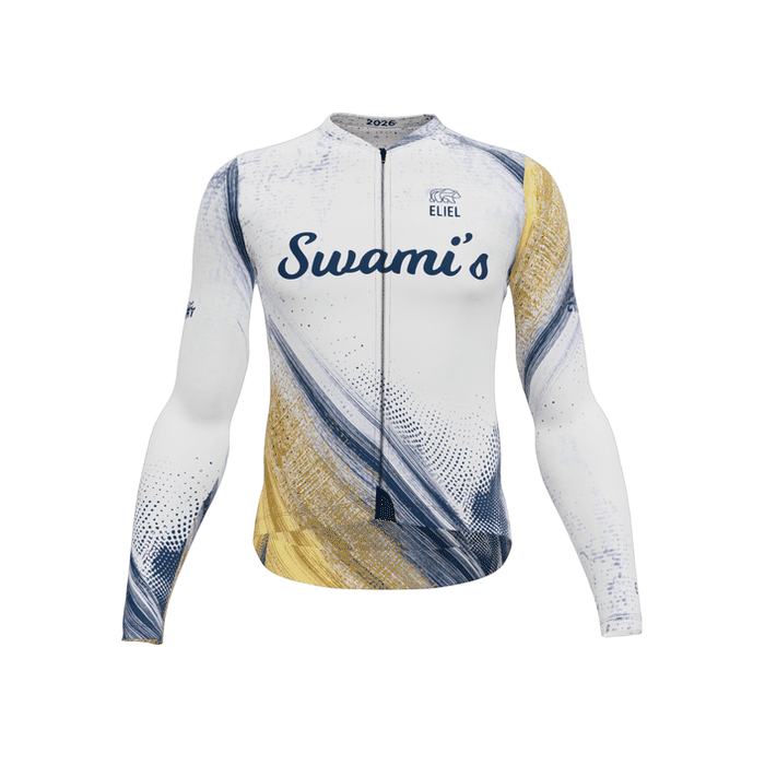 Swami’s summer white cycling jersey